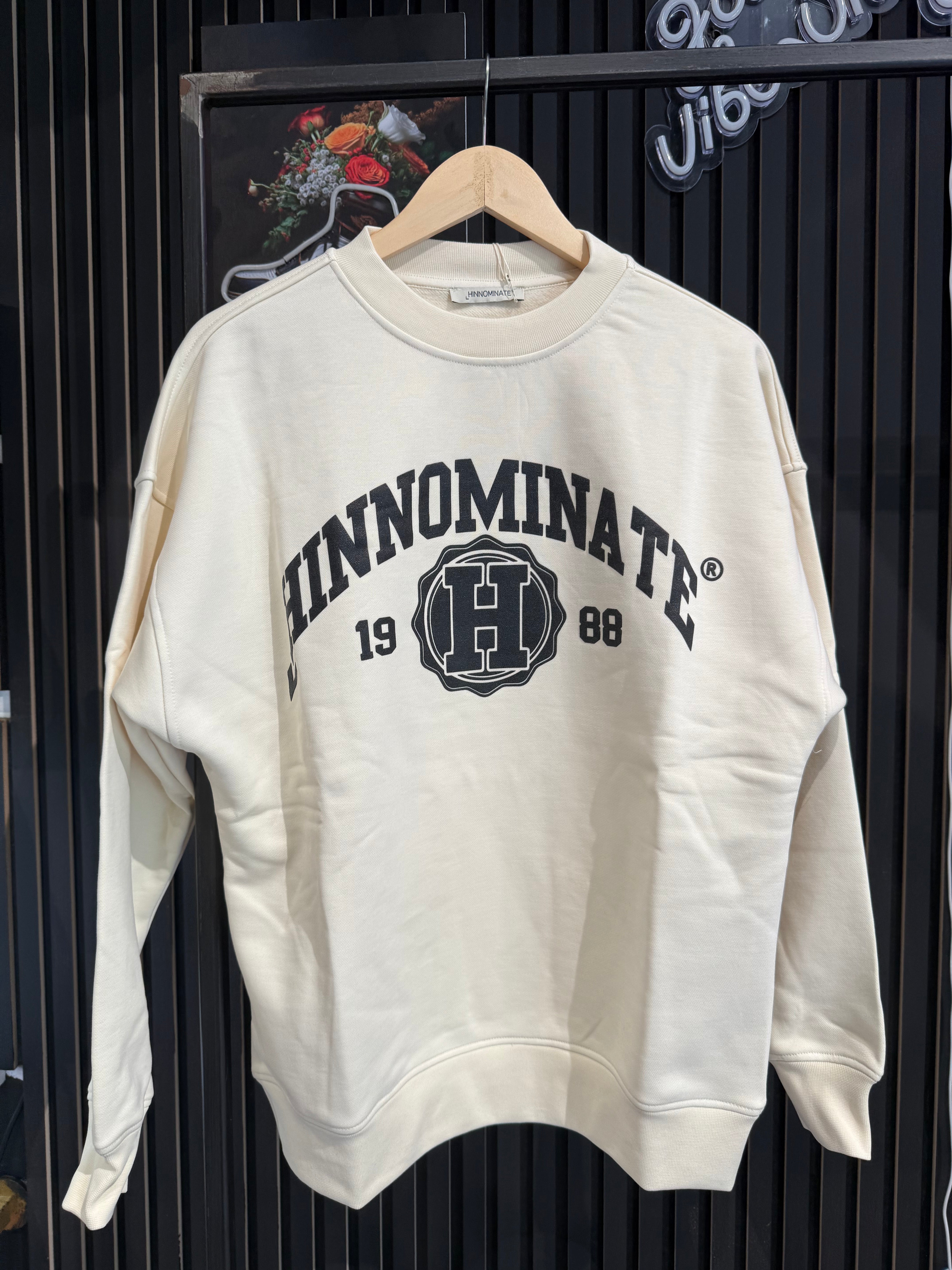 Felpa Paricollo College panna HINNOMINATE