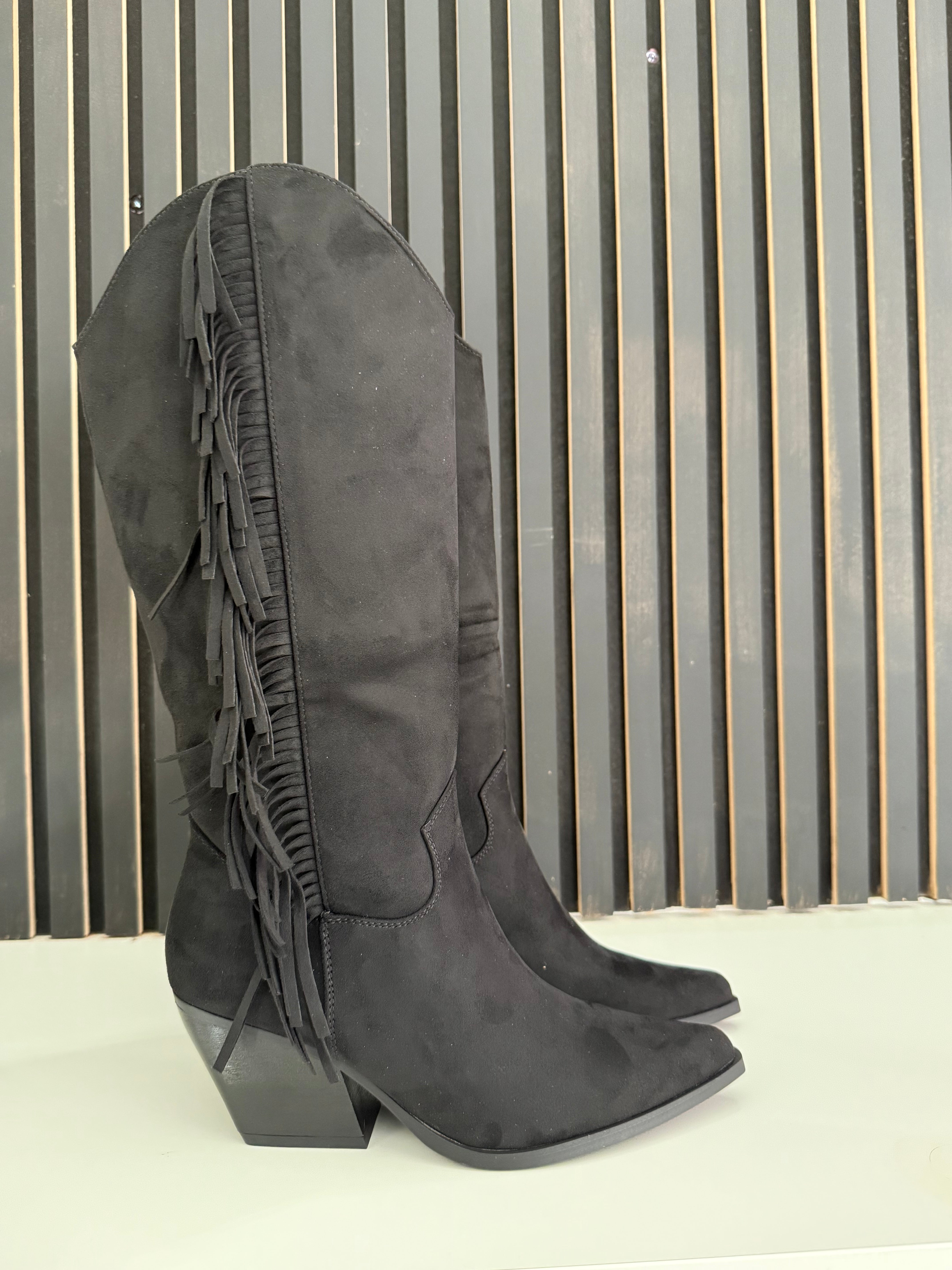 Texano con Frange in camoscio