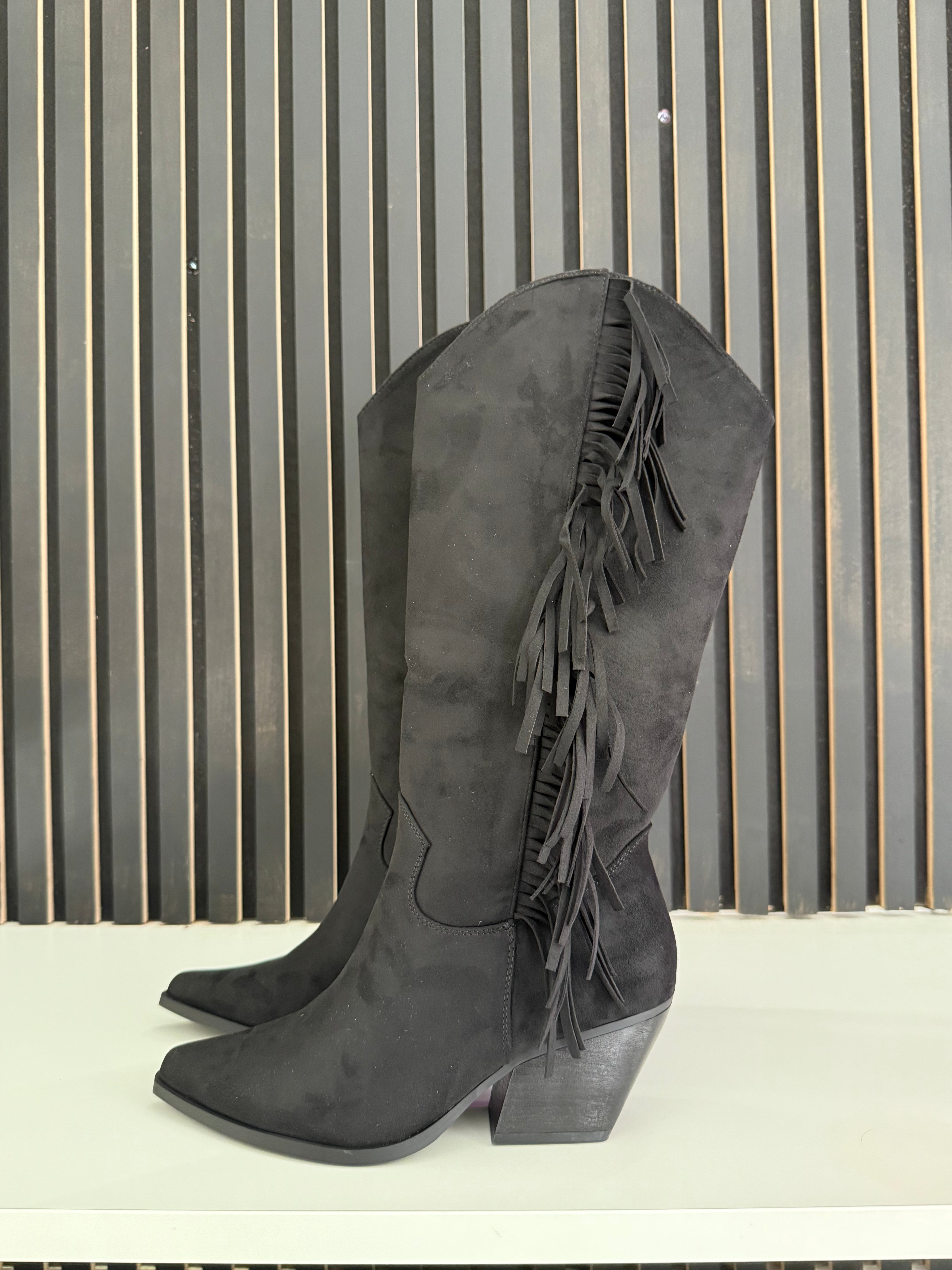 Texano con Frange in camoscio