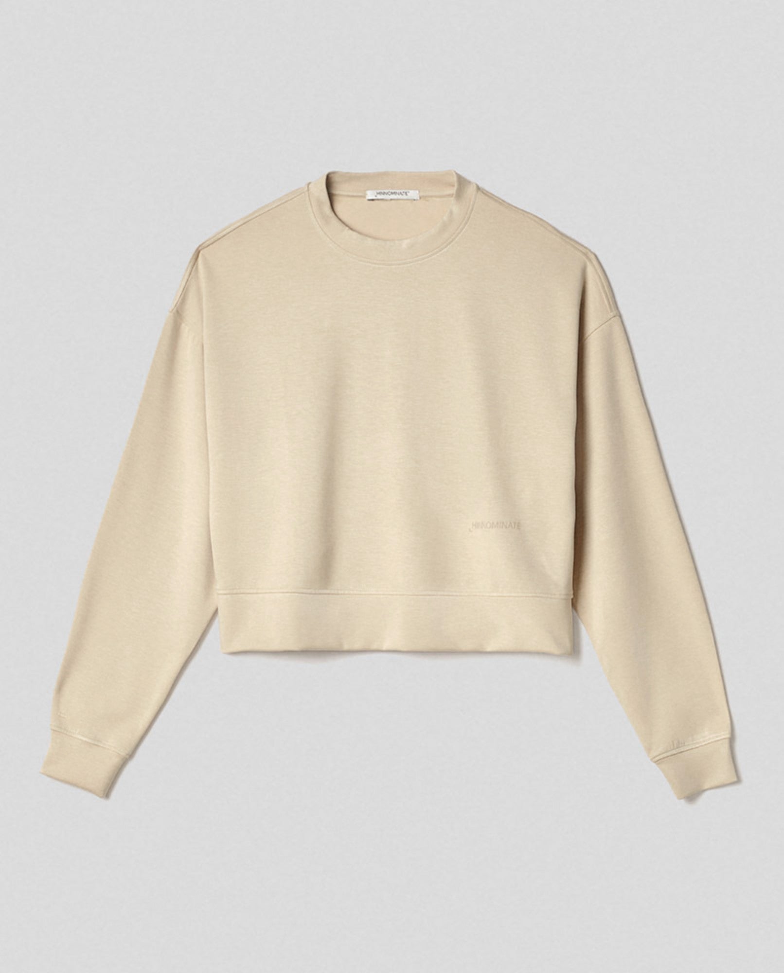 Felpa Paricollo Corta in viscosa beige HINNOMINATE