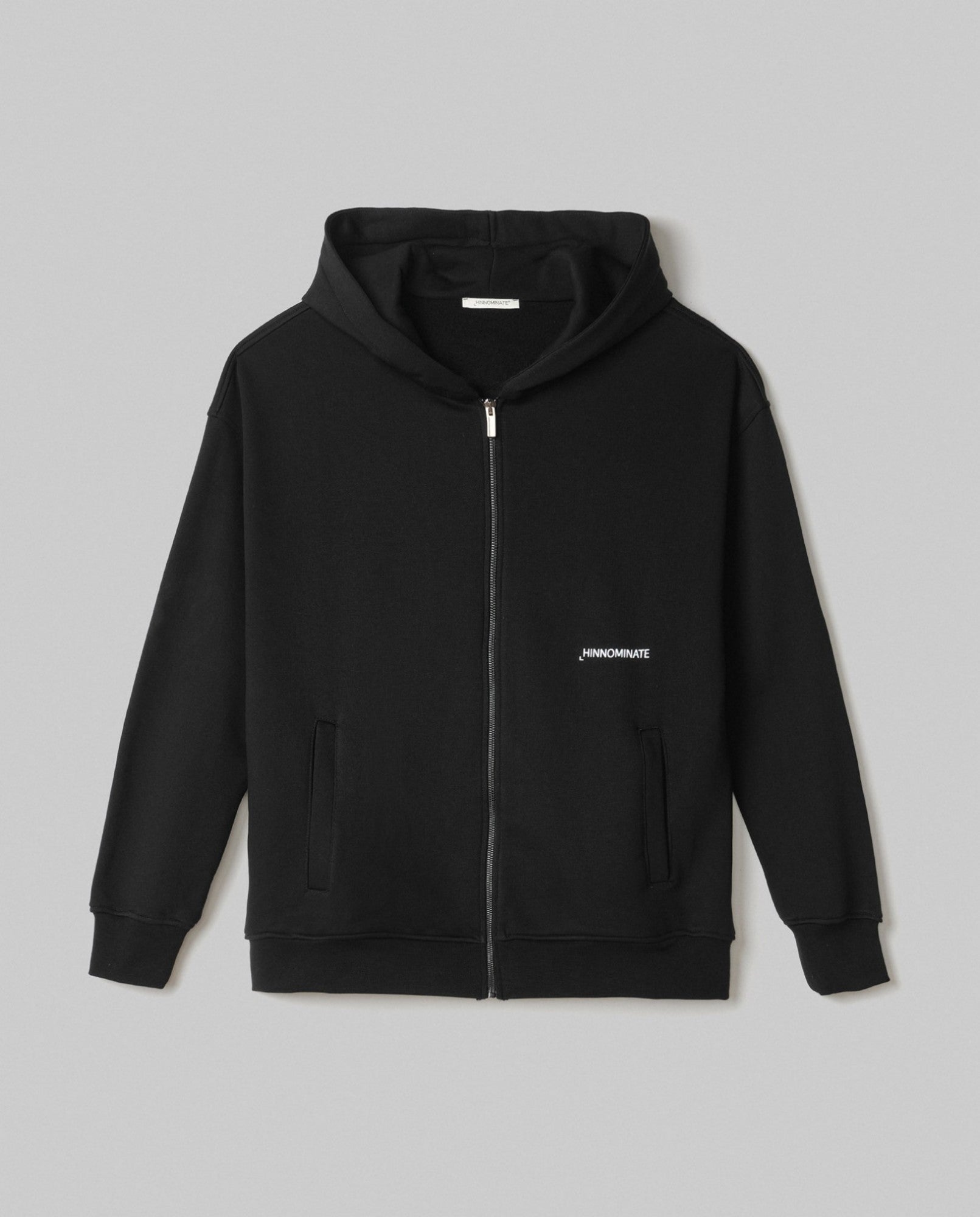 Felpa full zip con cappuccio nera HINNOMINATE