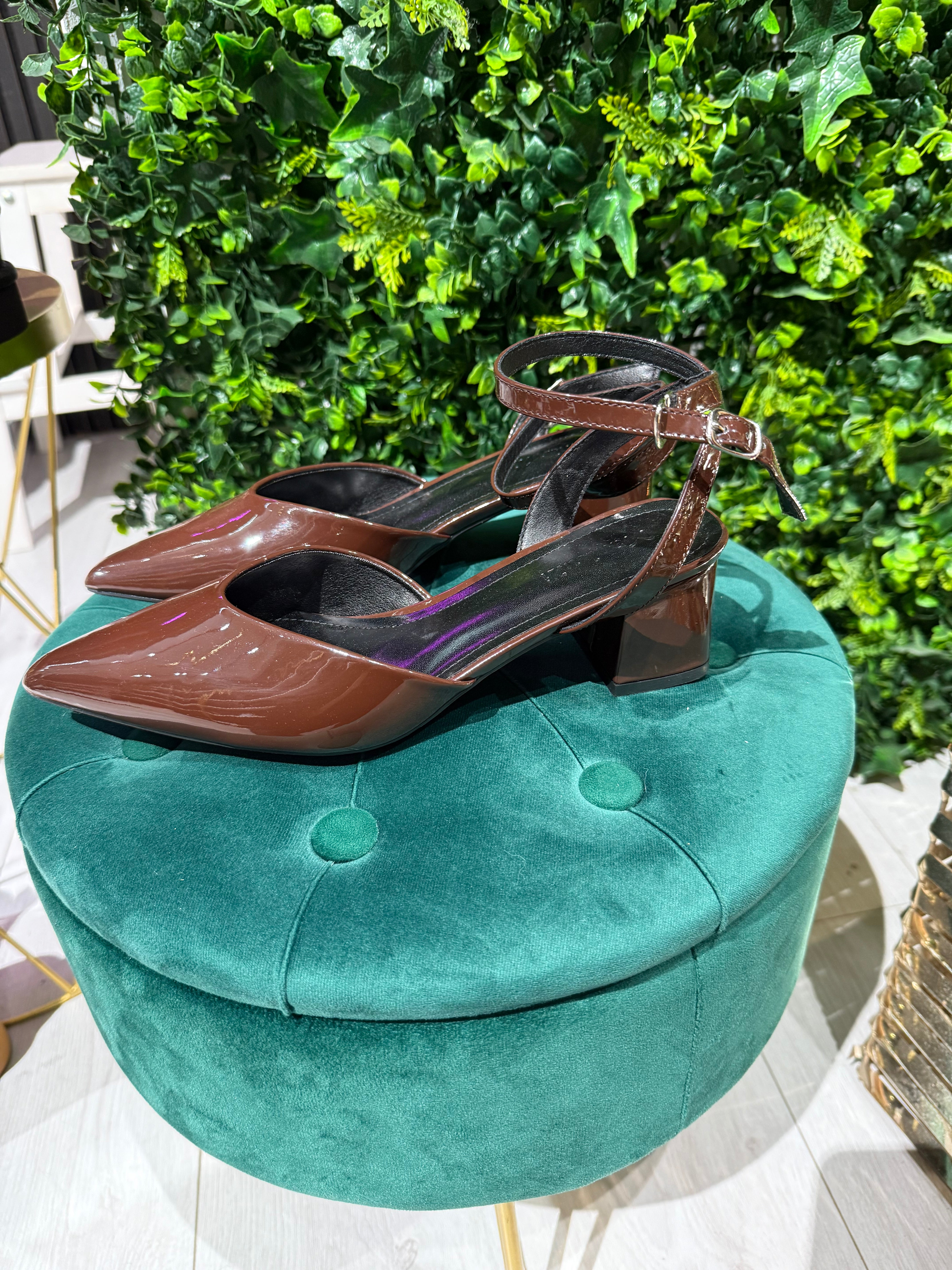 Slingback Marrone