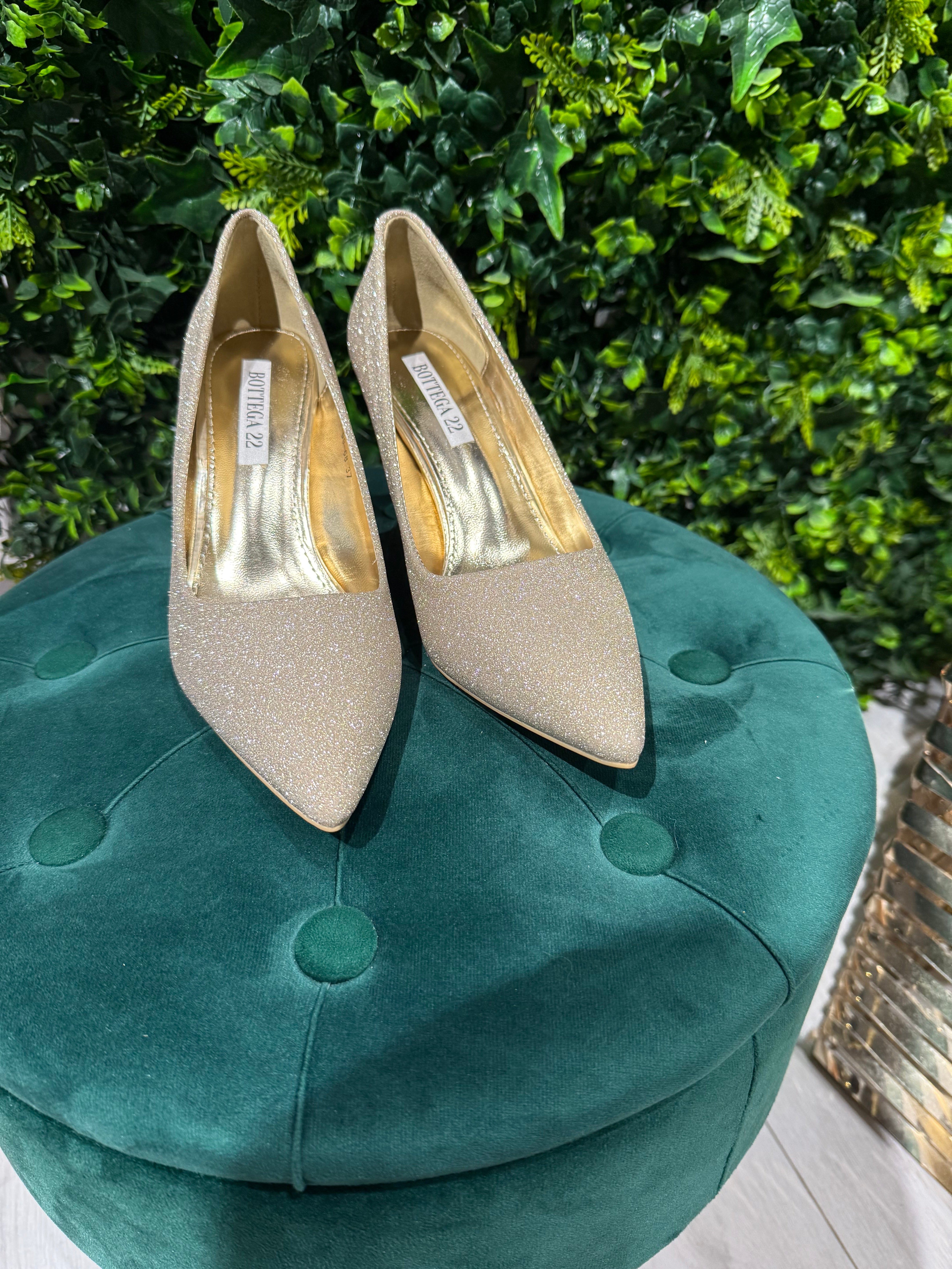 Décolleté Oro Con Brillantini