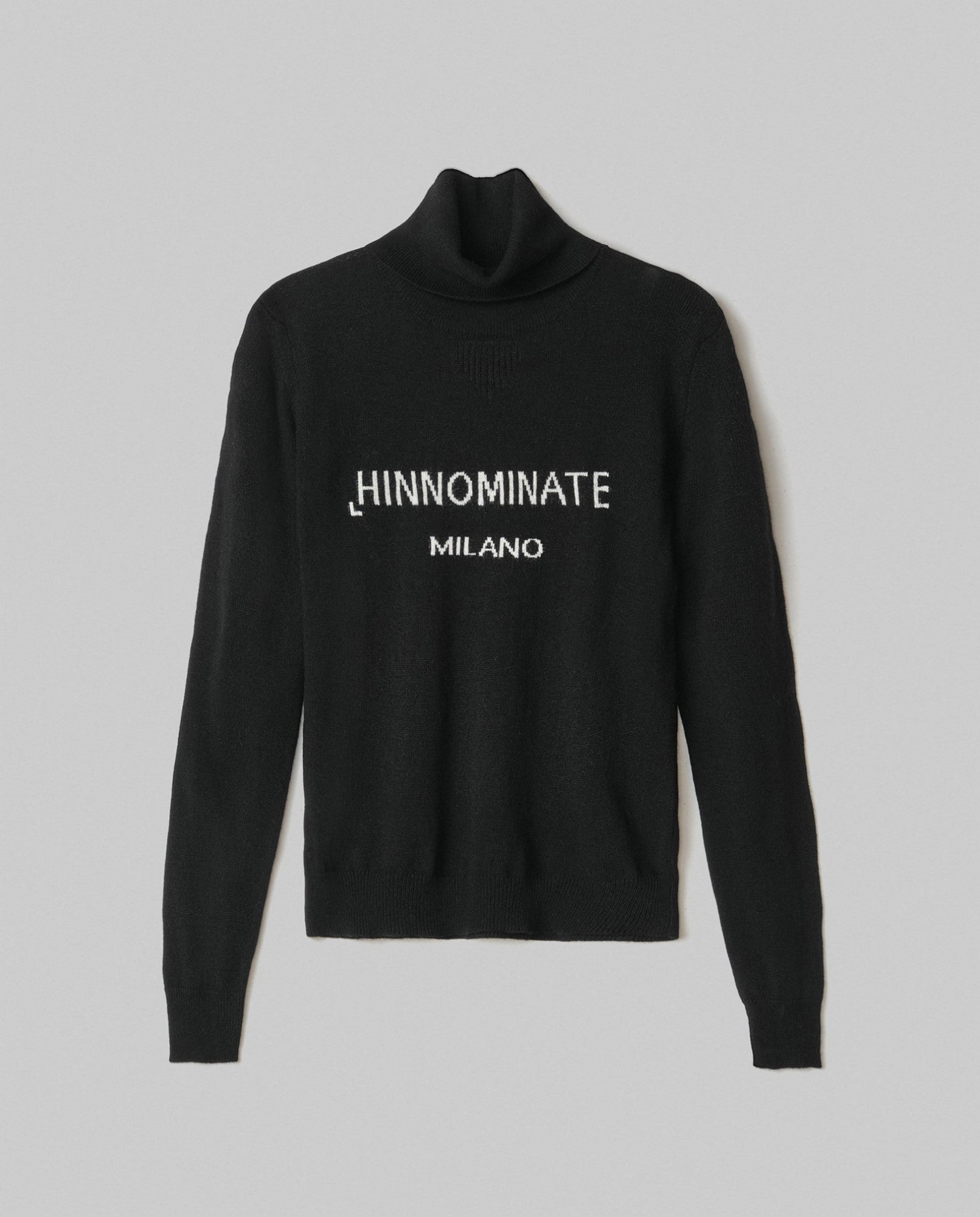 Maglia Misto Cashmere con collo nera HINNOMINATE
